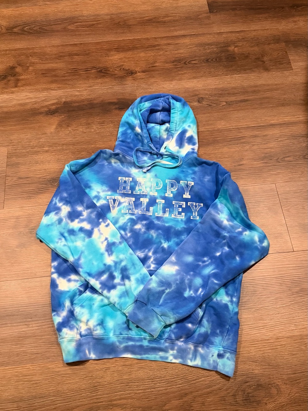 Penn State Happy Valley Blue Tie Dye Hoodie Size Large